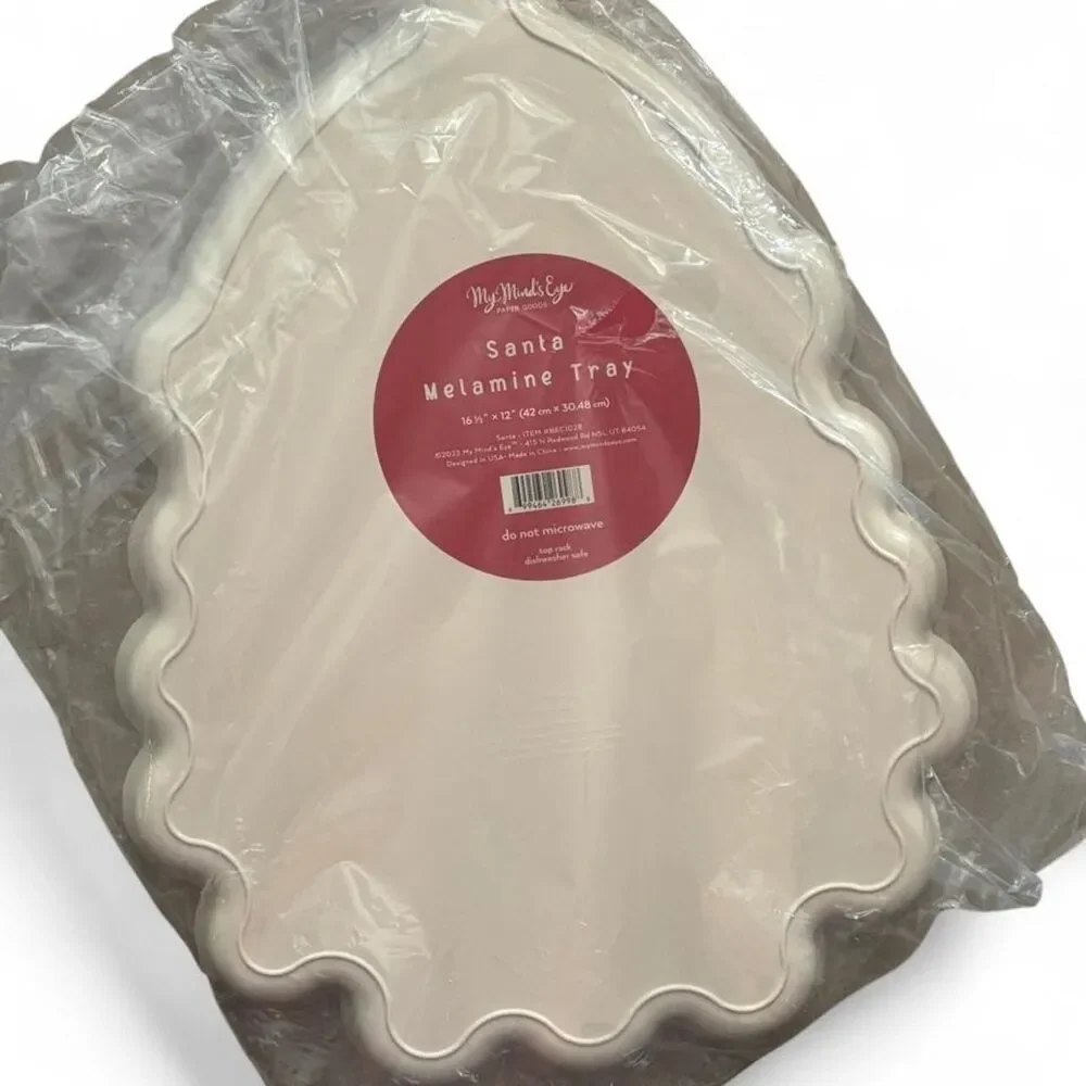 My Mind's Eye SANTA Melamine Christmas Tray, hosting/party/serving